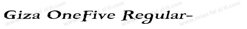 Giza OneFive Regular字体转换